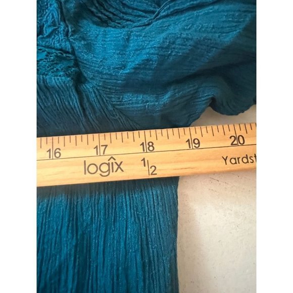 ANTHROPOLOGIE Meadow Rue teal dress size 8 short sleeve, stretch, mid length - Picture 11 of 12